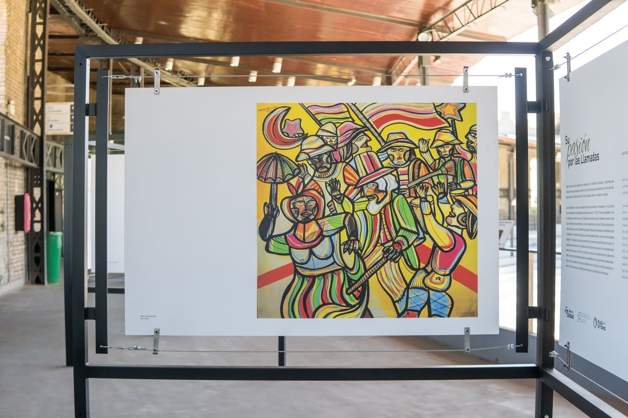 Carnaval Uruguayo — pintura de Páez Vilaró: una comparsa en amarillo y rojo.